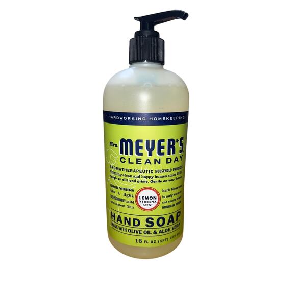 Mrs. Meyer's Clean Day Lemon Verbena Liquid Hand Soap, Refillable, 12.5 fl oz - Picture 4 of 6